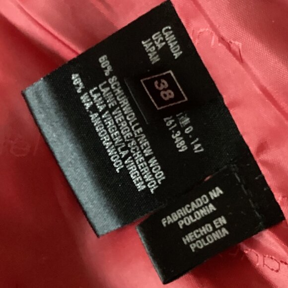 VINTAGE Laurèl 2 pc Pin Stripe Pant Suit, Sz 38, Dark Grey, Burgundy - Picture 7 of 12